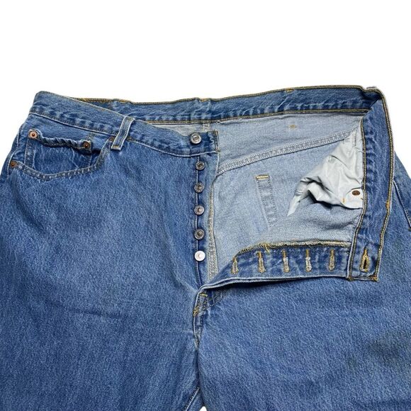 Levi’s 501 Button Fly Jeans Sz 40x30 - Picture 2 of 16